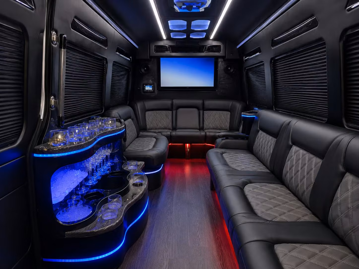 bringing the bridal party together sprinter vans and party buses for getting ready transportation in temecula